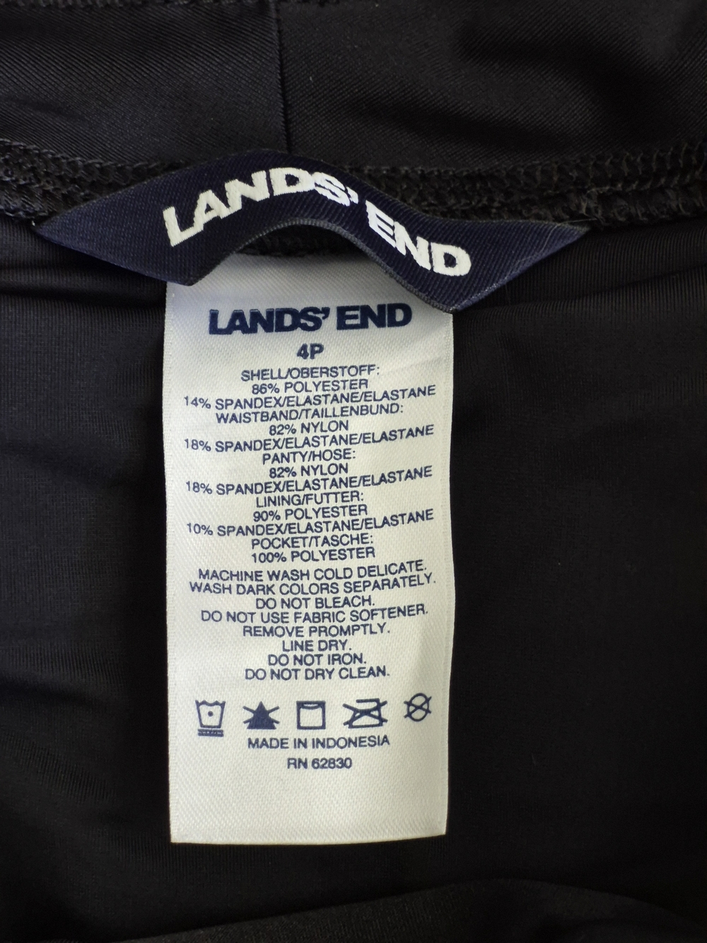 Lands' End Black Women's Swim Skirt 4P NWT - Picture 6 of 8